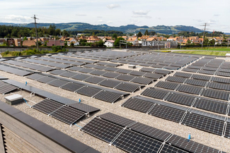 Solaranlage auf Flachdach