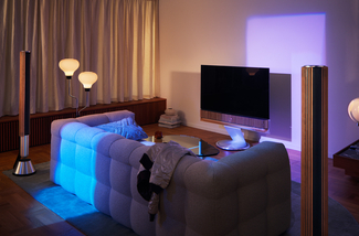 gemütliches Wohnzimmer mit Homecinema installation